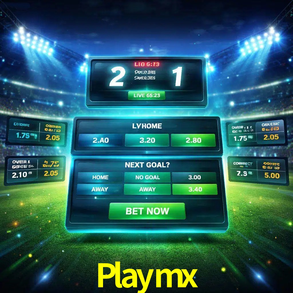 Vista de apuestas en vivo Playmx durante un partido en curso